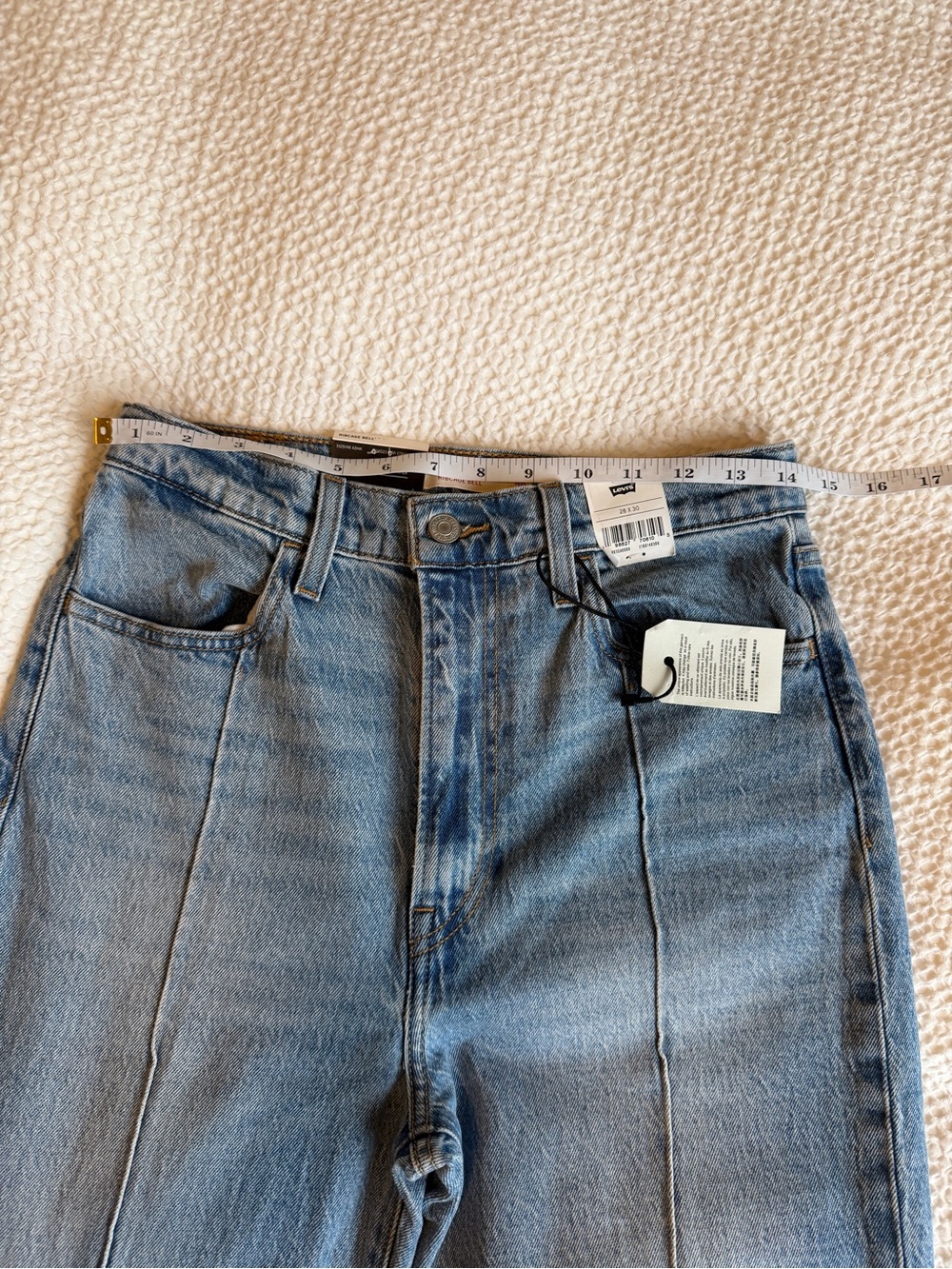 Levi’s High-Rise Ribcage Bell Bottom Jeans - Light Blue 28 - Picture 6 of 10